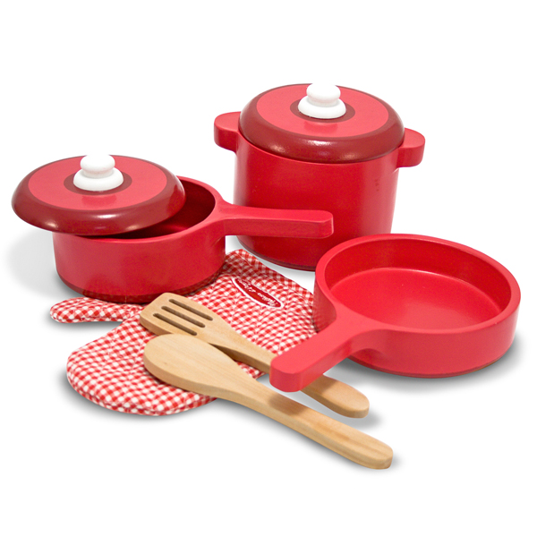 Set ollas de madera para cocina infantil